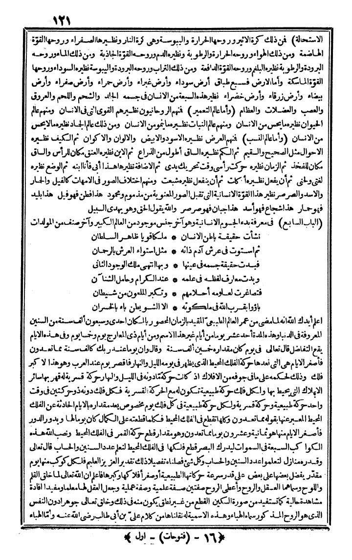 futmak.com - الفتوحات المكية - الصفحة 121 - من الجزء الأول